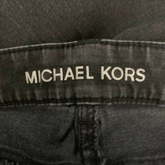 Michael Kors Denim Skinny Jeans 2 Black Jeggings Ankle Zipper Stretch 5 Pocket - Picture 6 of 7